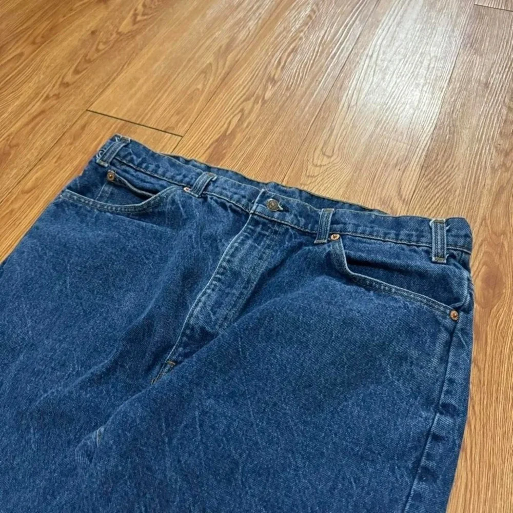 Levi's Men's Jeans 70s 80s 517 Boot Cut Dark Blue Cowboy Measures 36x28‎